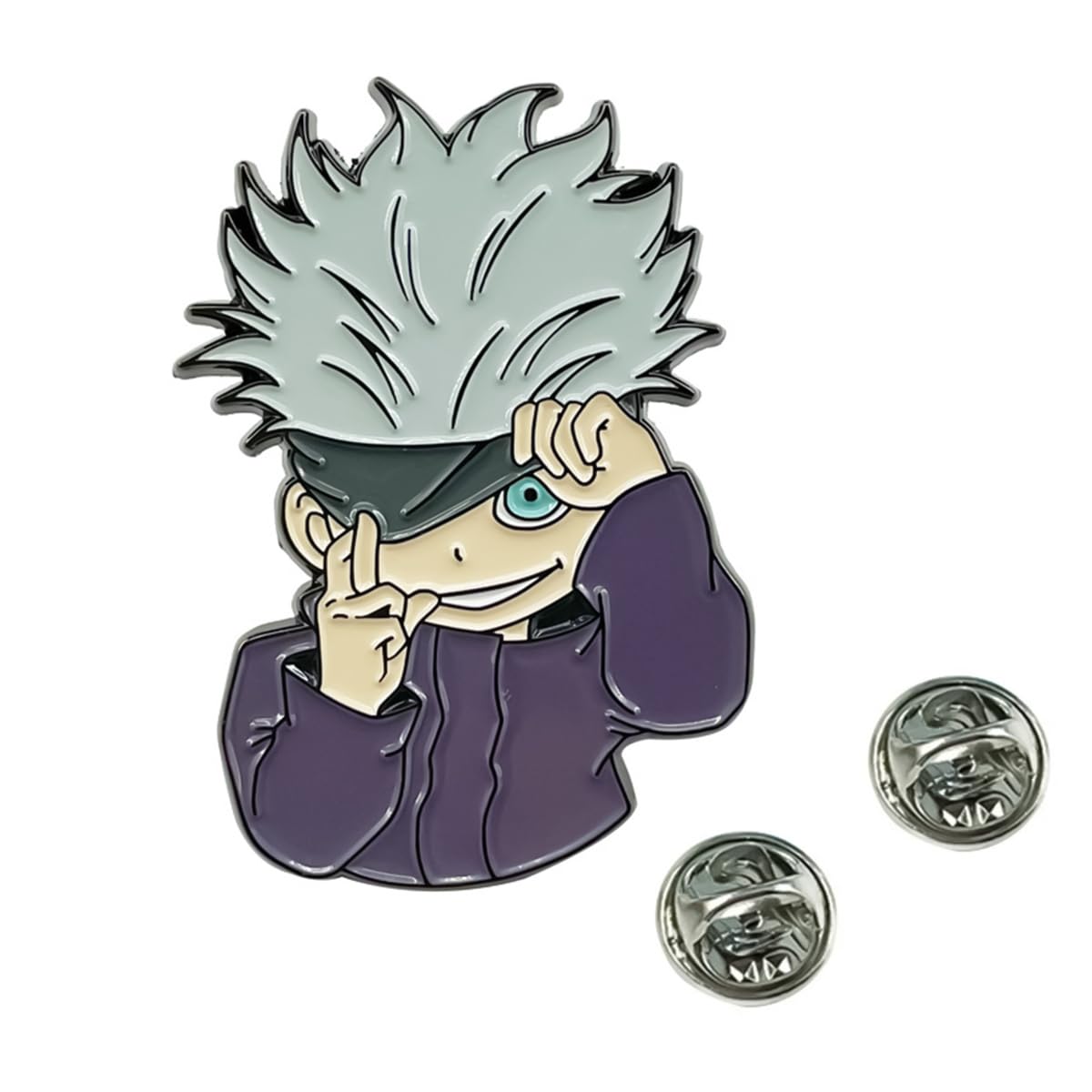 PATPAT Jujutsu Kaisen Brooch Pin Enamel Cartoon Satoru Gojo Brooch Pin for Hat Backpack Charms Badge Toy Gift Brooch Pin for Kids PATPAT Jujutsu Kaisen Brooch Pin Enamel Cartoon Satoru Gojo Brooch Pin for Hat Backpack Charms Badge Toy Gift Brooch Pin for Kids